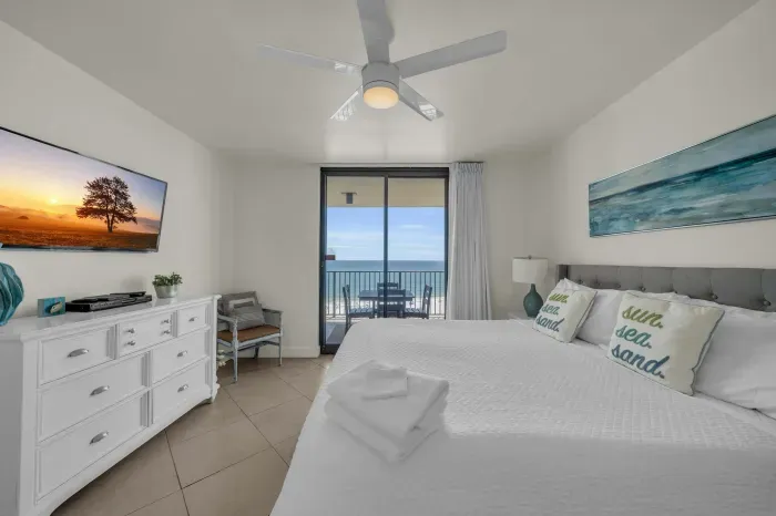 King size bed in primary