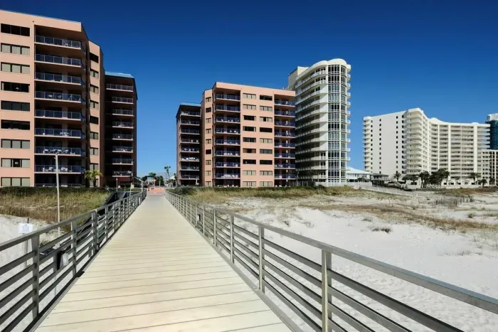 View from pier of Four Seasons