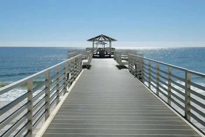 Private fishing pier on site