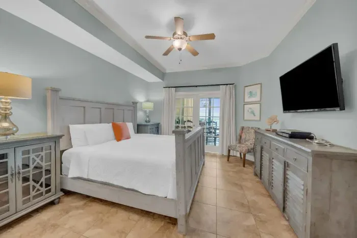 Primary bedroom with king size bed