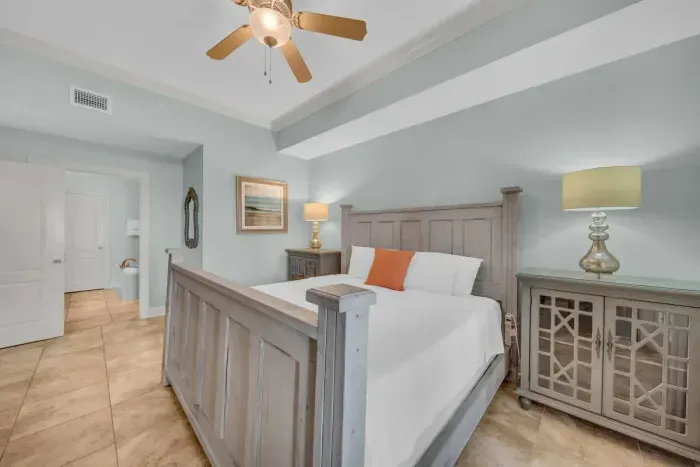 Primary bedroom with king size bed