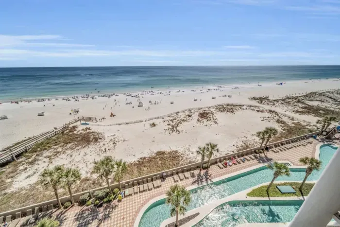 Lazy river view from the balcony