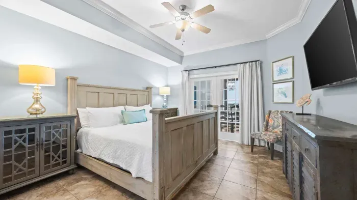 Primary bedroom with king size bed