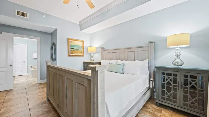 Primary bedroom with king size bed