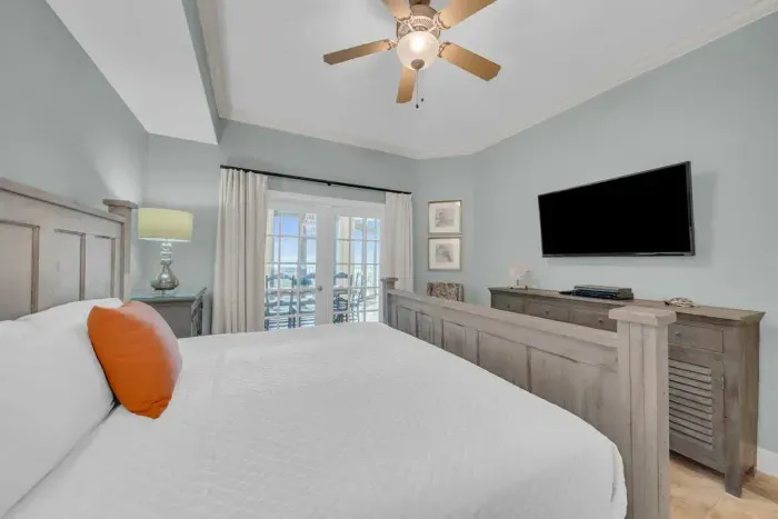 Primary bedroom with king size bed