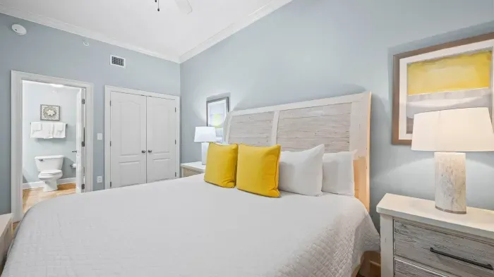 First guest bedroom with private bathroom