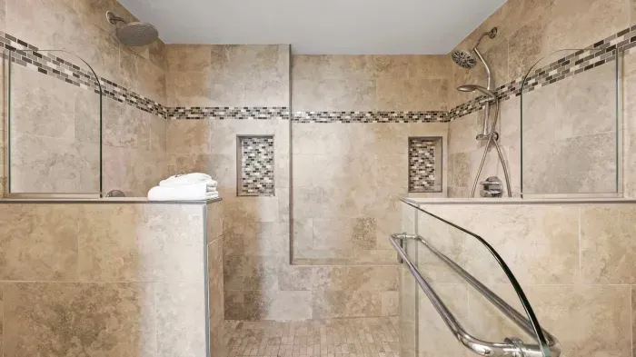 Fitness center shower