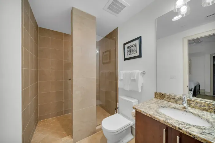 Guest bathroom with walk in shower