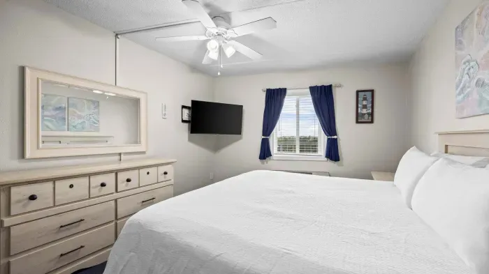 Primary bedroom with king bed