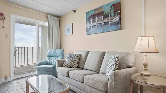 Living room with balcony access