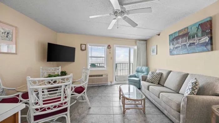 Living room with balcony access