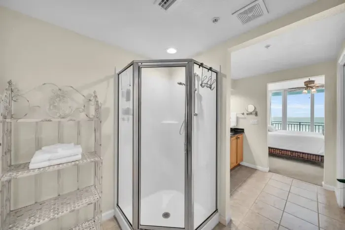 Primary bathroom with walk in shower