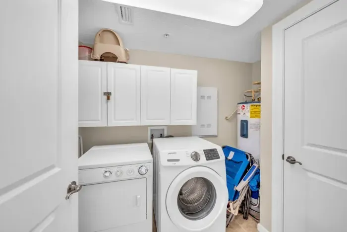 Full-size washer and dryer setup