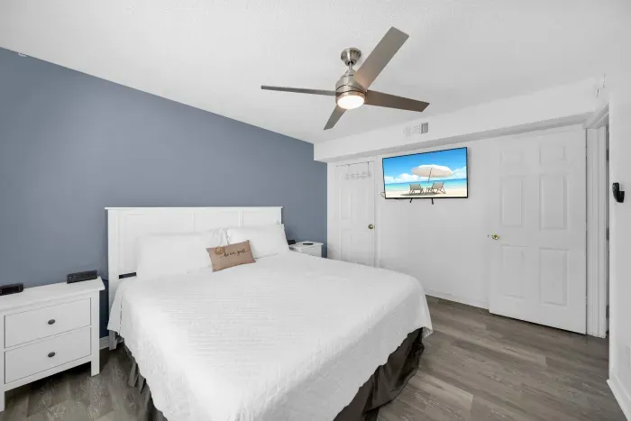 Primary bedroom with King size bed