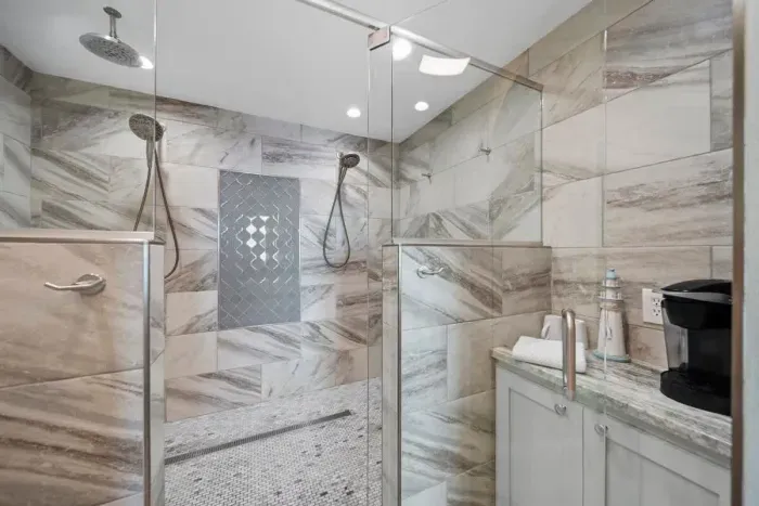 Primary bathroom shower
