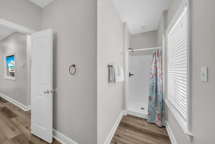 Stand up shower in guest bathroom