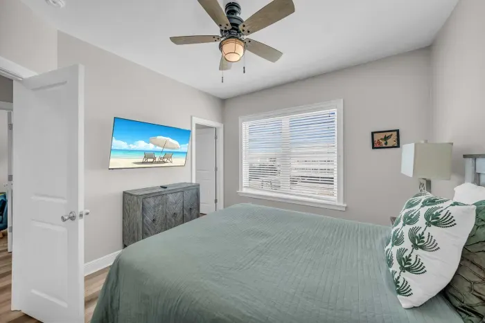 Second floor guest bedroom with Queen bed