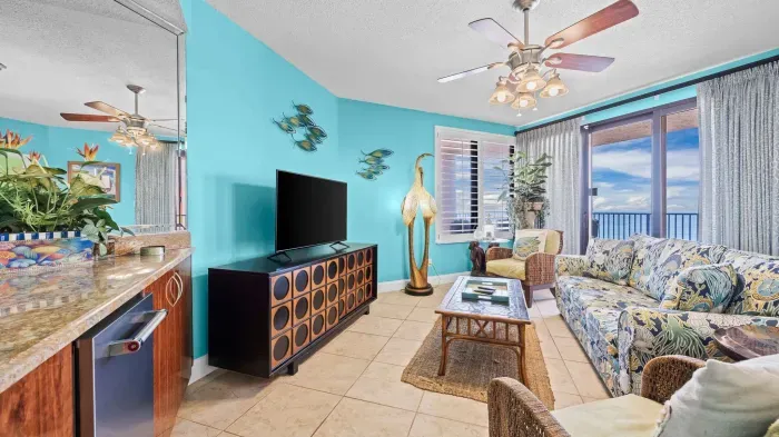 Living room with balcony access
