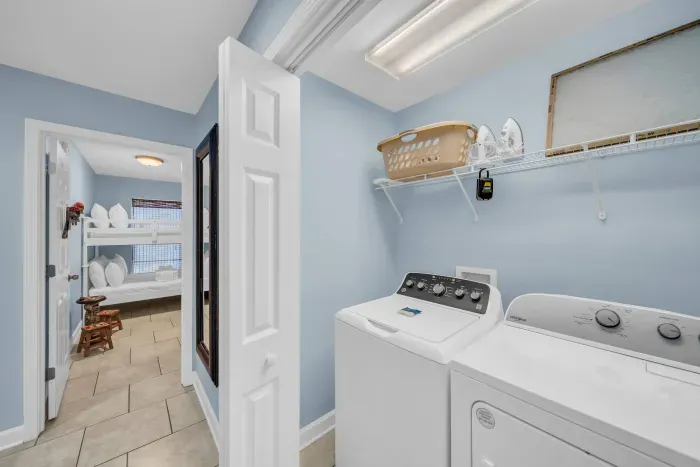 In unit washer and dryer on second floor