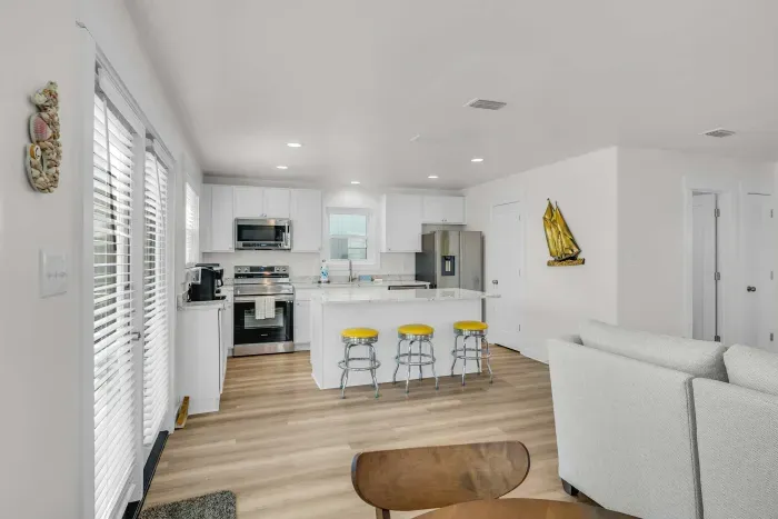 Breakfast bar with additional seating