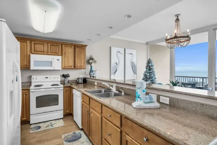 Kitchen off dining area