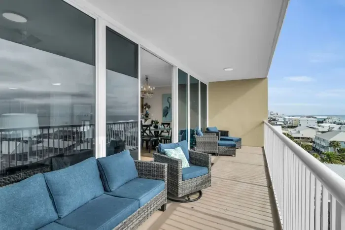 Private balcony off living area