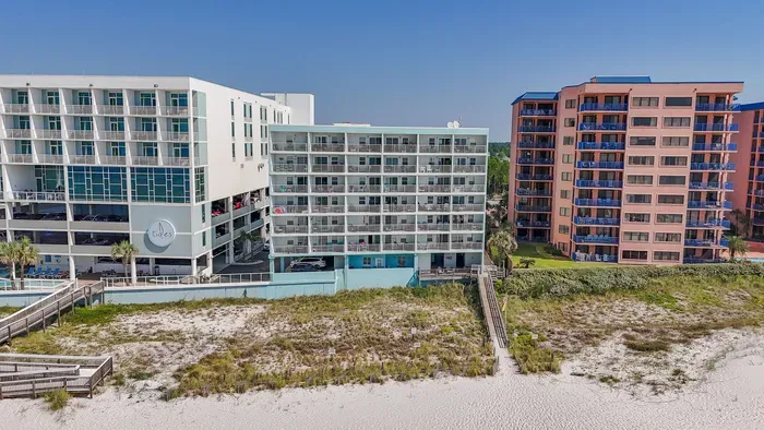 Emerald Skye View of complex from the beach