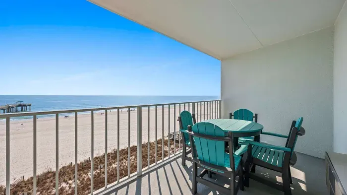 Private Balcony with seating for 4