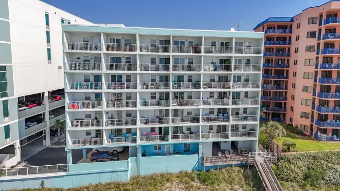 Emerald Skye View of complex from the beach