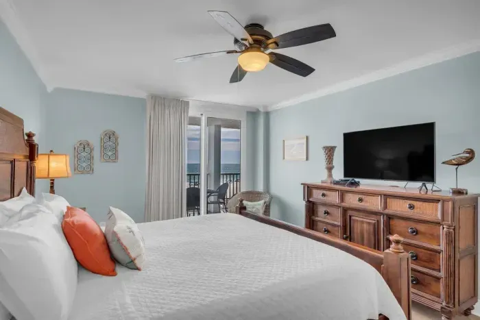 Primary bedroom with king size bed