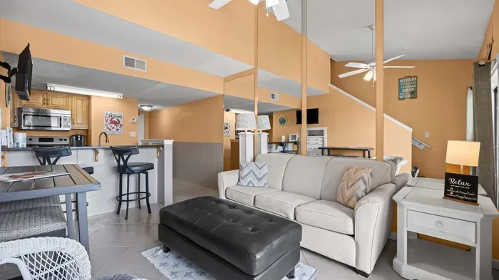 Living room with sofa sleeper