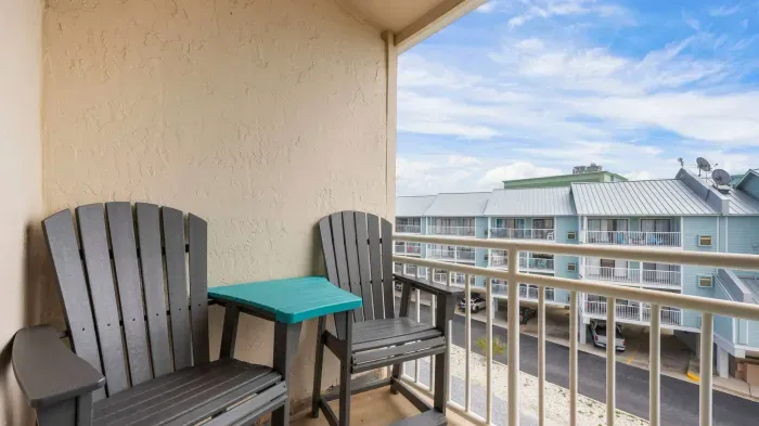 Private balcony from unit