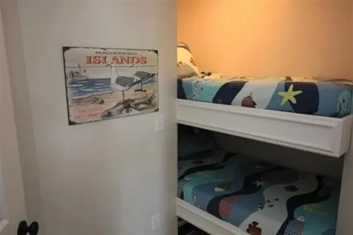 Bunk room with twin over twin beds