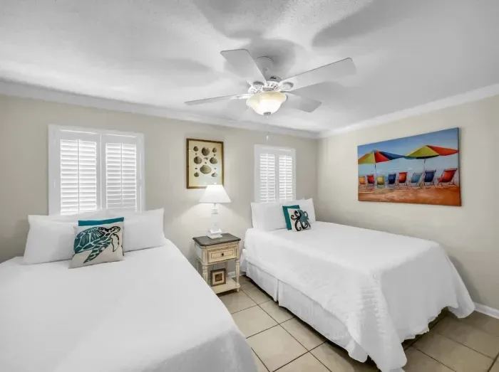 Guest bedroom with two queen beds