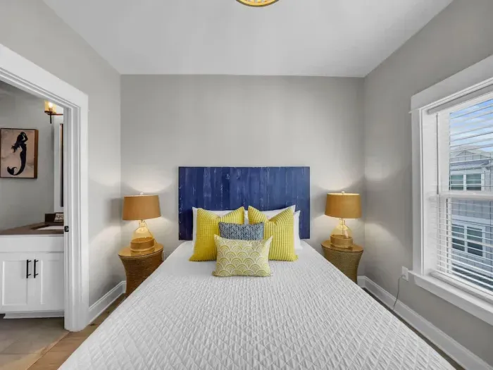 First guest bedroom features Queen size bed