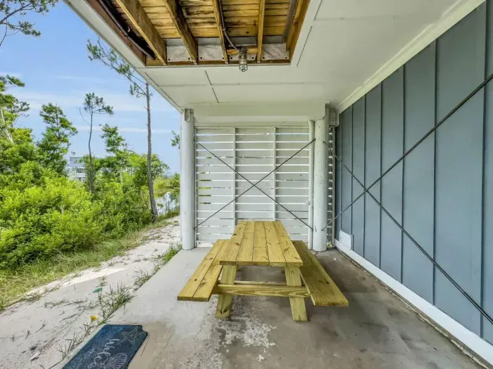 Ground level out door seating