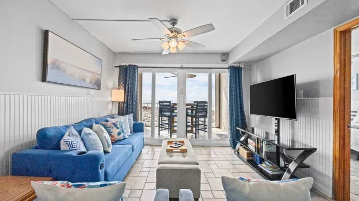 Living room with sofa sleeper