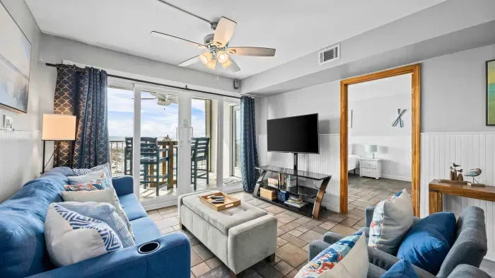 Living room with sofa sleeper