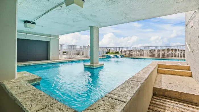 Covered portion of outdoor pool