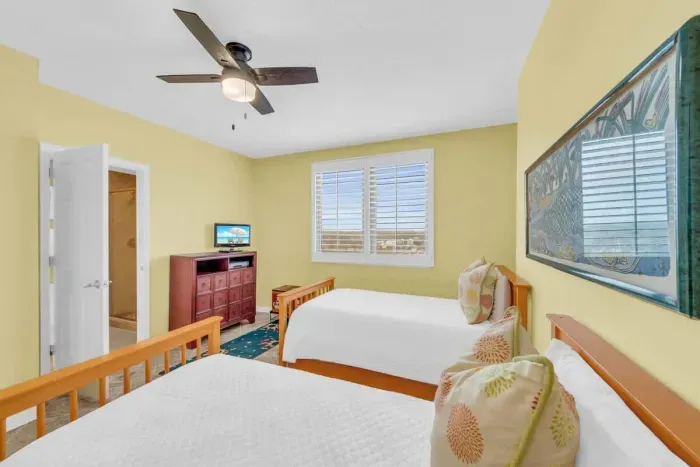 2nd guest bedroom with 2 twin beds