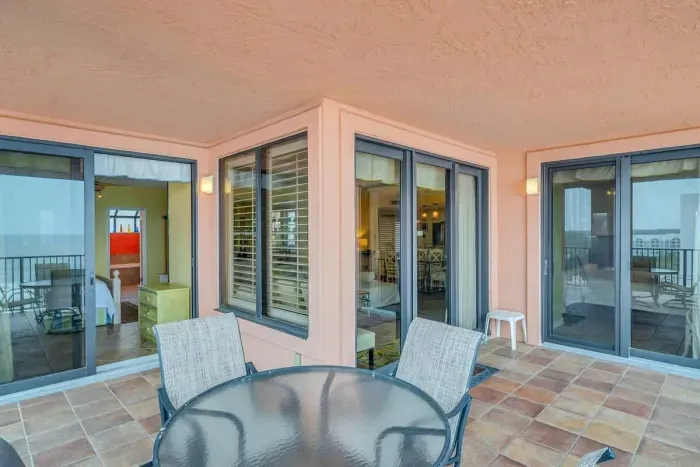 Balcony can access both the living room and 2 of the bedrooms!