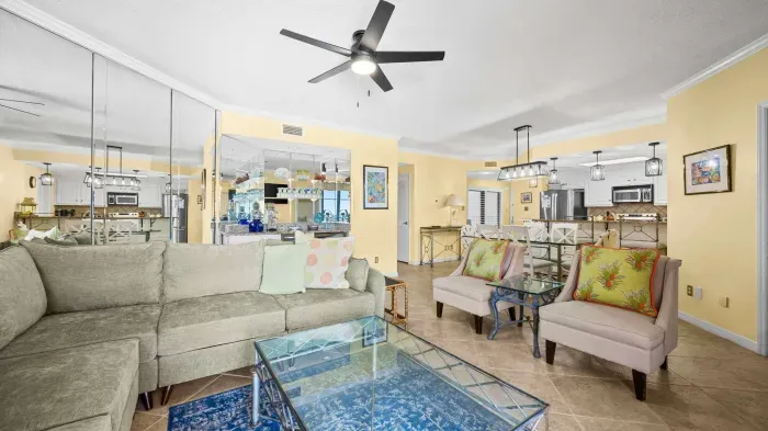 Living room view from balcony