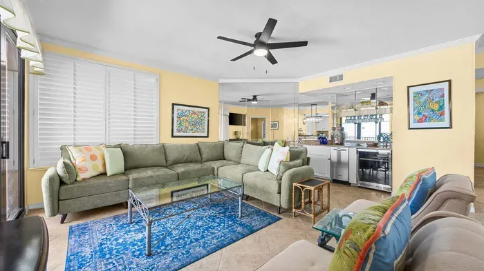 Living room view from balcony