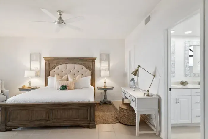 Primary bedroom and Bathroom entry