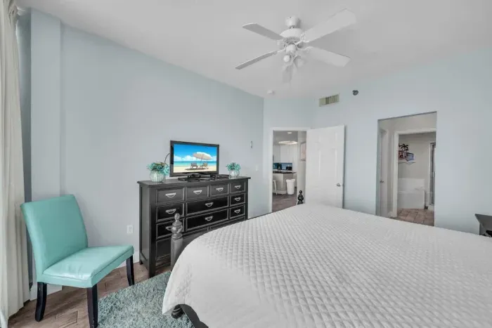 Primary bedroom with King bed