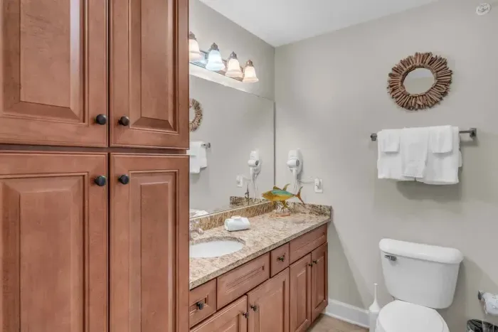 Guest bathroom attached to 1st guest bedroom