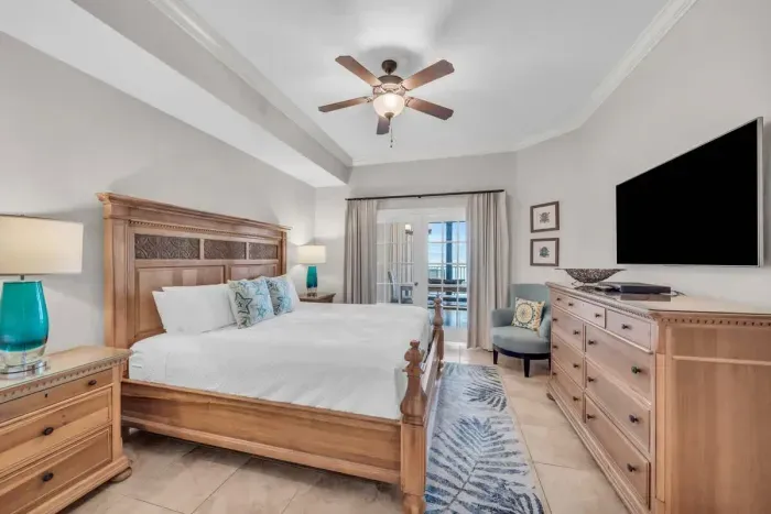 Primary bedroom with king size bed