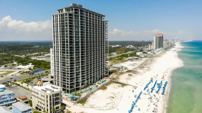 The Oasis at Orange Beach view from the Gulf