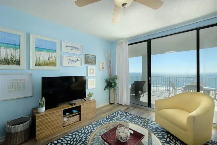 Living Room with balcony access