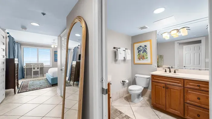 Primary bathroom off primary bedroom